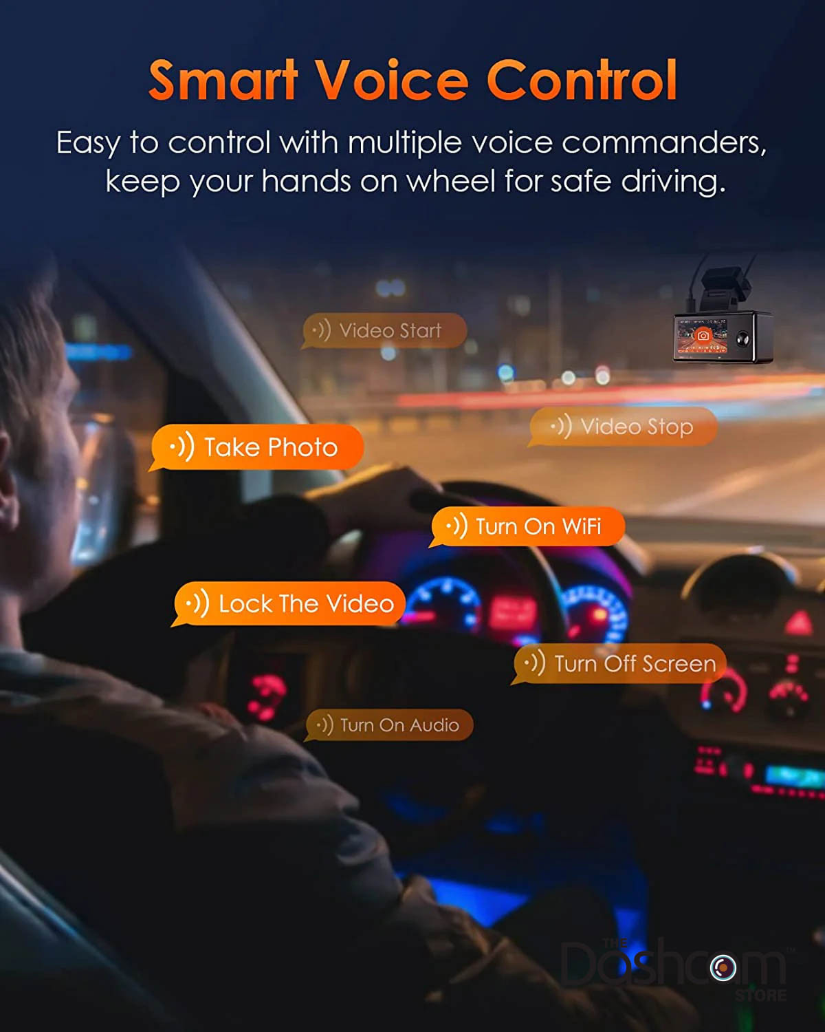 Shop Vantrue Element 3 (E3) Compact 3CH Triple-Lens Dash Cam
