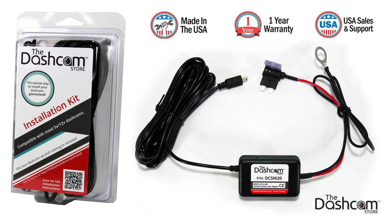 Dash Cam Quick & Easy Installation Kit - USB Output - Micro2 Fuse