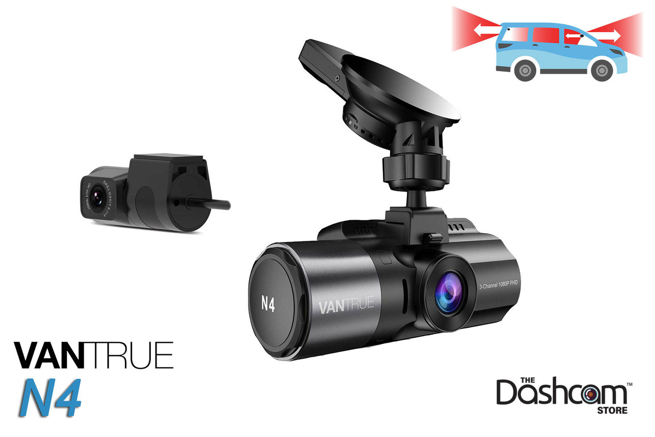  3 Channel Dash Cam Front and Rear Inside, 1080P Dash