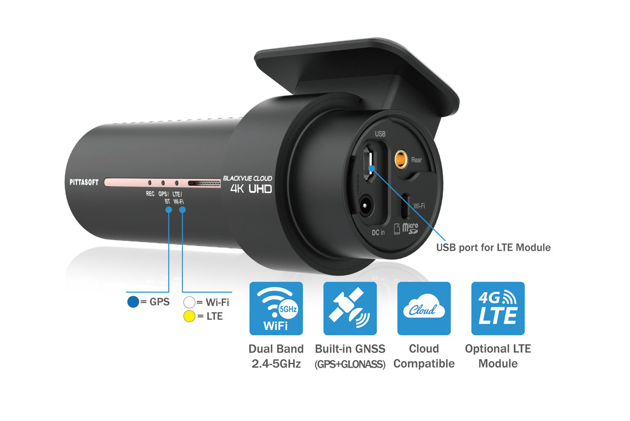 BlackVue DR900X-2CH Dual Lens 4K GPS WiFi Dashcam