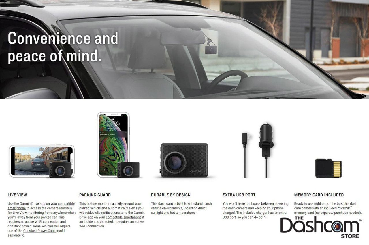 Garmin Dash Cam 57 | Compact 2K Recording w/ GPS & WiFi