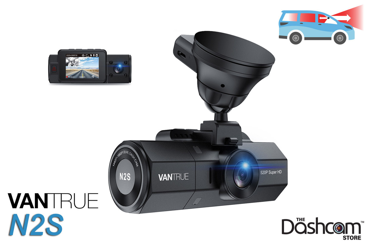 Korst Nevelig wet Vantrue N2S Dual Lens Dash Cam for Front & Inside Recording