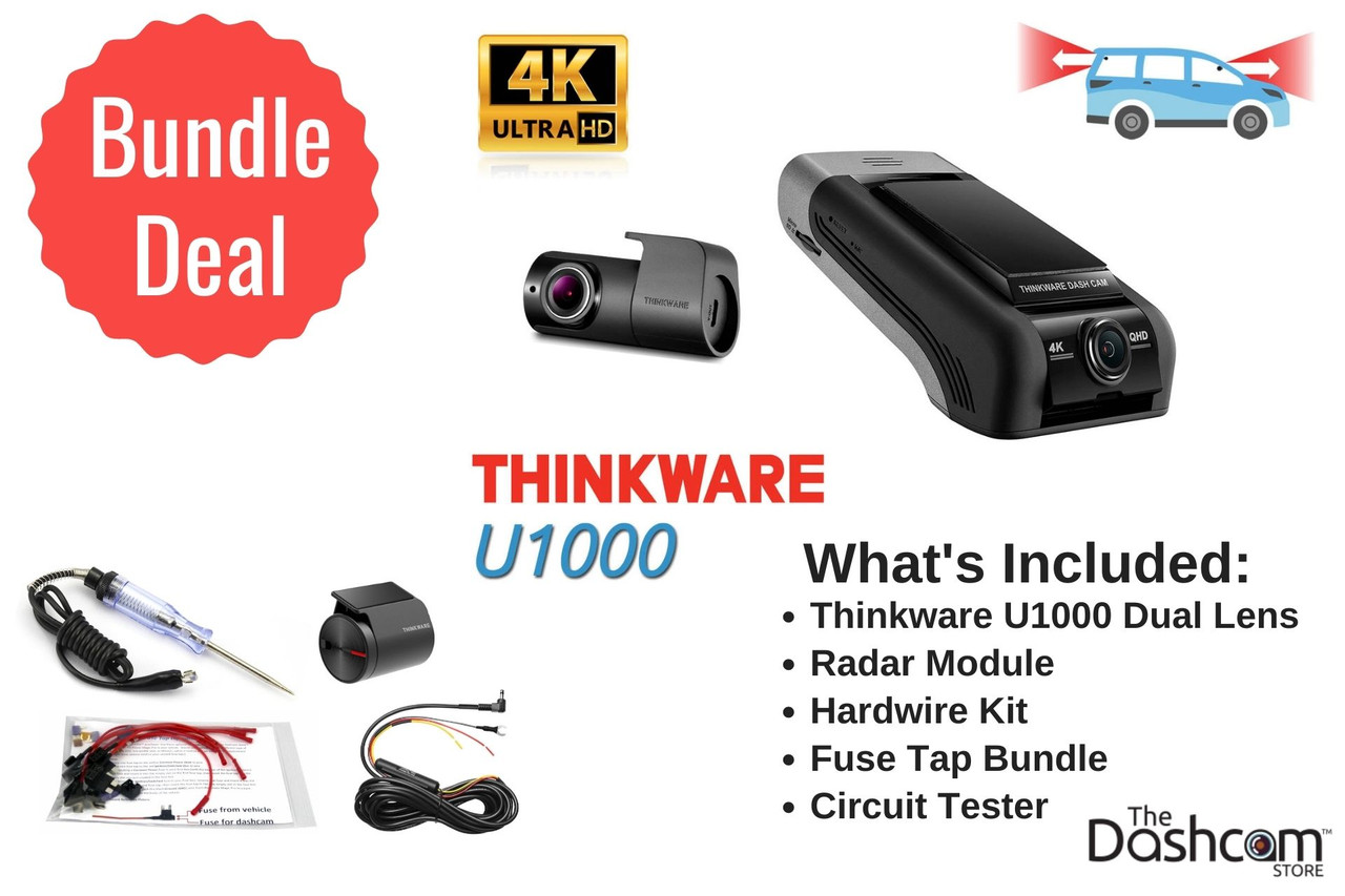 Thinkware U1000 4K UHD Front & 2K QHD Rear Camera Bundle