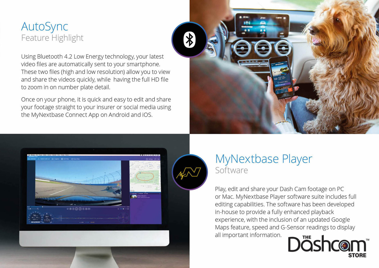 Nextbase NBDVR522GW 522GW Dash Cam- 1440p HD, Wi-fi, GPS, Bluetooth,  Parking Mode, Night V, 1 - Kroger