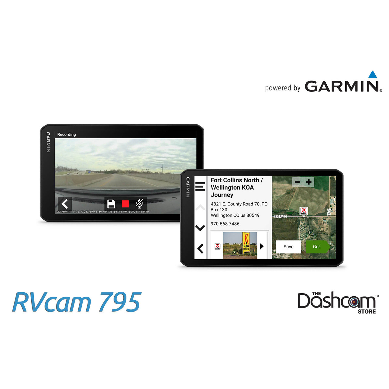 Garmin RVcam 795 GPS RV Navigator w/ Built-in Dash