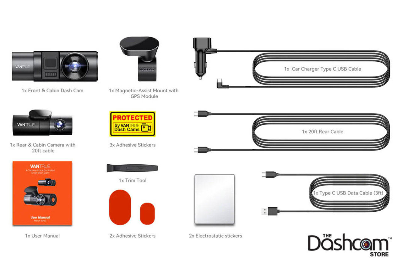 Vantrue Nexus 5 (N5) 4-CH Quadruple-Lens Dash Cam For Sale