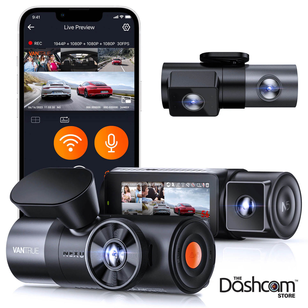 Vantrue Nexus 5 (N5) 4-Channel Voice-Controlled Smart Dash Cam