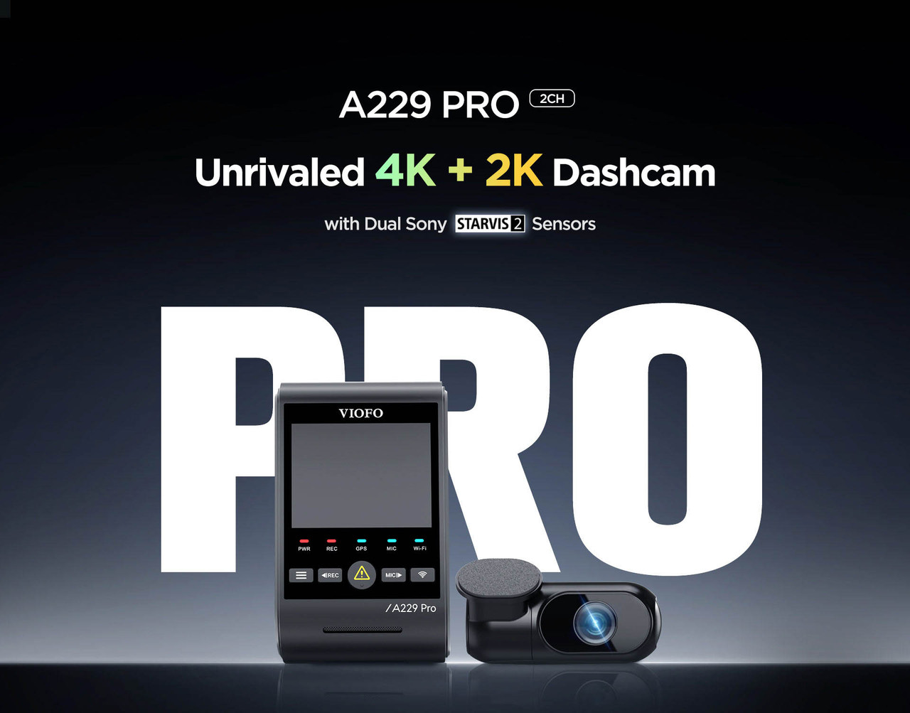 Shop VIOFO A229 PRO DUO 4k Front + 2K Rear Dashcam