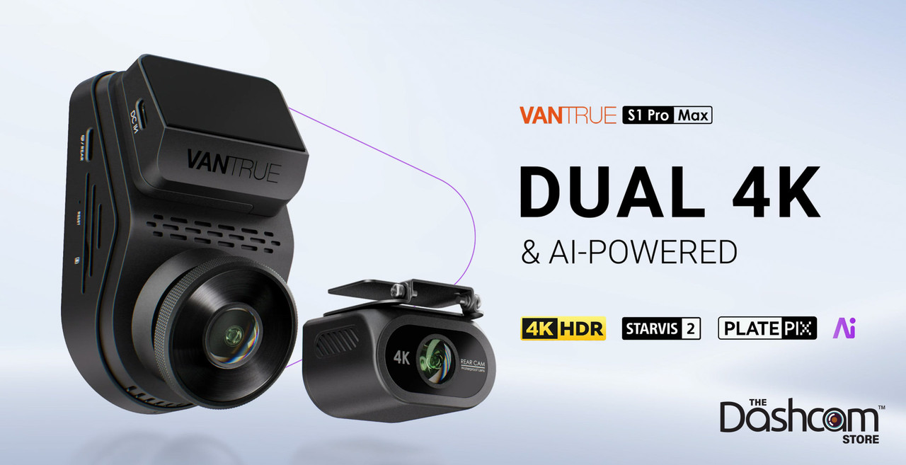 Shop Vantrue Sonnet 1 Pro Max (S1 Pro) AI-Powered Dual 4K Dashcam