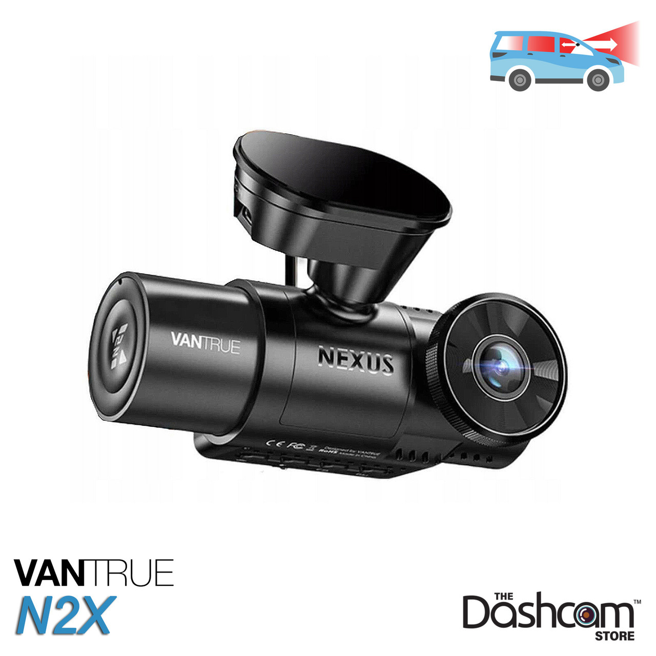 Shop Vantrue Nexus 2X (N2X) 2K+HD Front & Interior Dash Cam