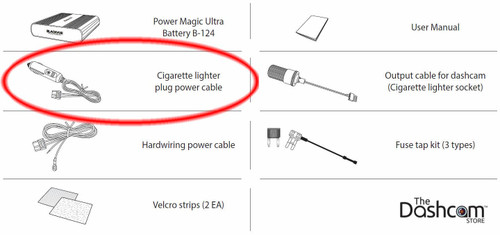 BlackVue Replacement Cigarette Lighter Cable for B-124