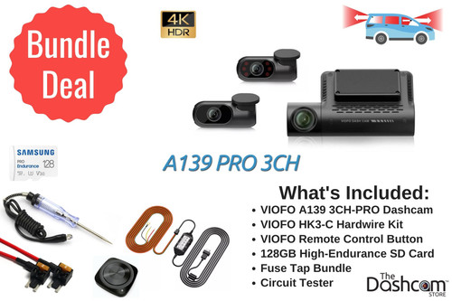 VIOFO A139-PRO-3CH 4K Dash Cam DIY Bundle | For Sale At The Dashcam Store