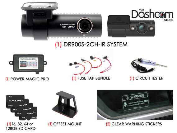 Blackvue Dr900s 2ch Ir 4k Ir Dashcam Diy Install Bundle