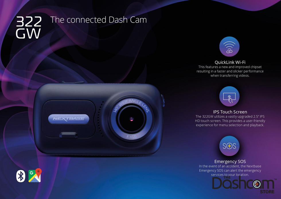 Nextbase 322GW Dash Cam Promo Header Image