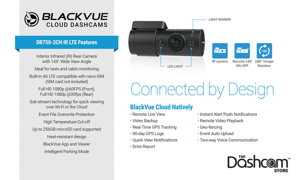 BlackVue DR750-2CH-IR-LTE 4G Dash Cam Header Graphic