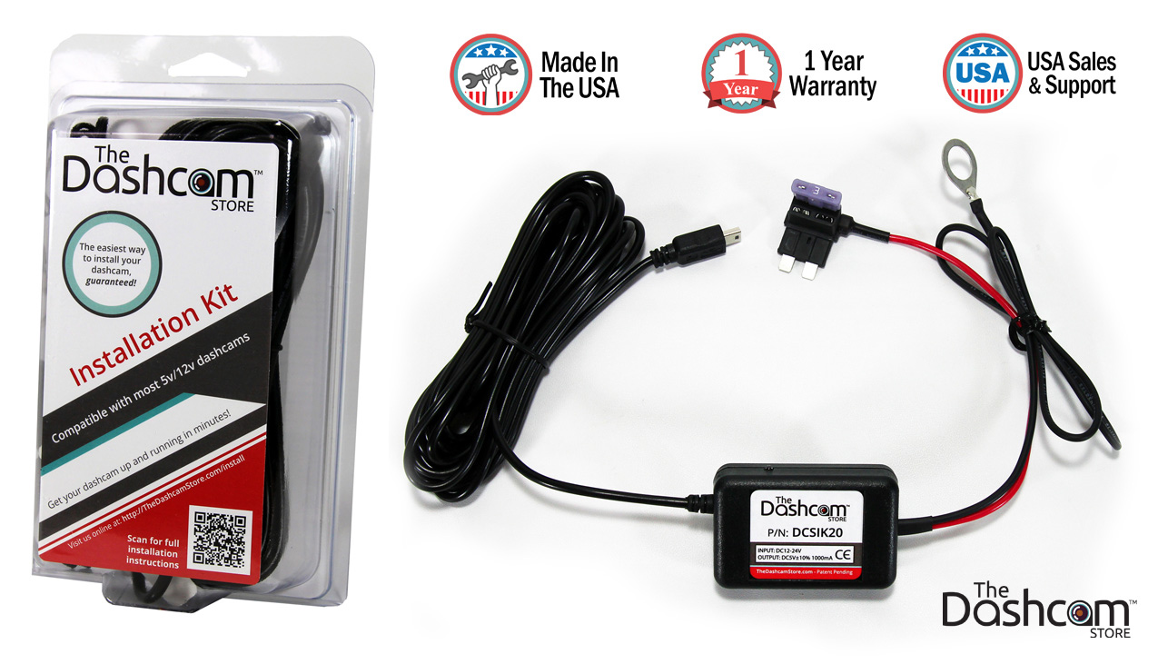 The Dashcam Store Quick & Easy Universal Dash Cam Installation Kit
