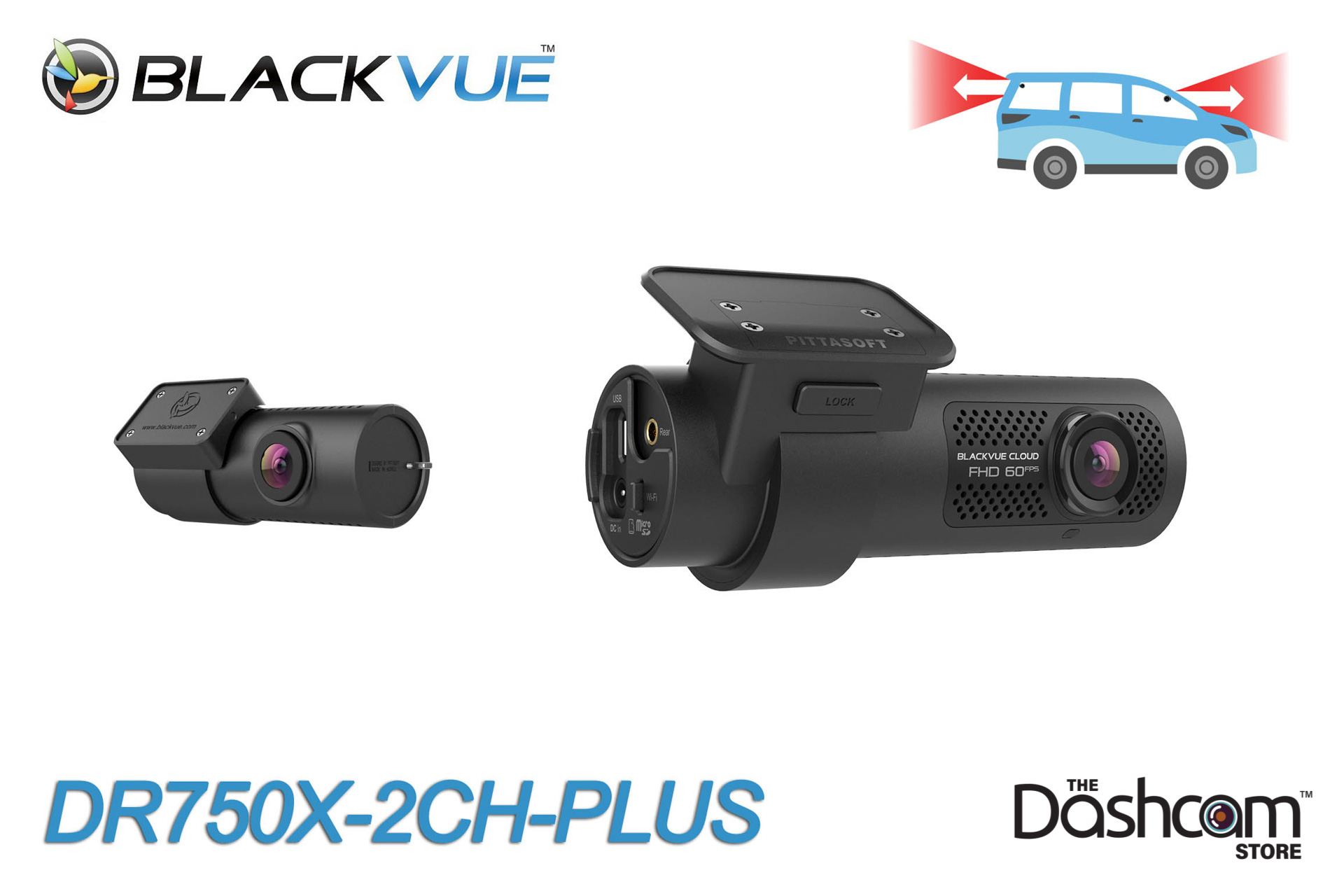 BlackVue DR750X-2CH-PLUS Cloud-Ready Front & Rear Dash Cam