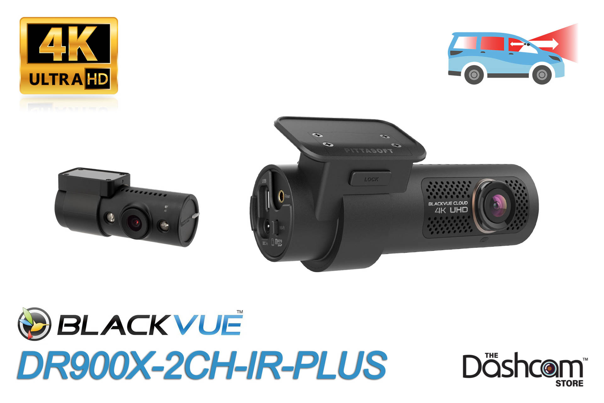 Shop DR900X-2CH-IR-PLUS Dual Lens 4K GPS WiFi Dash Cam