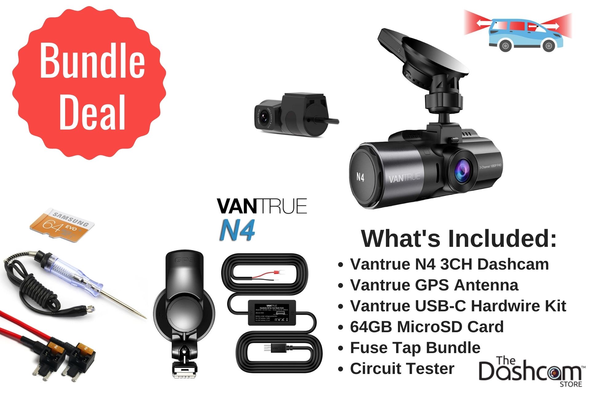 Vantrue OnDash N4 dash cam hands-on: Three-channel camera with