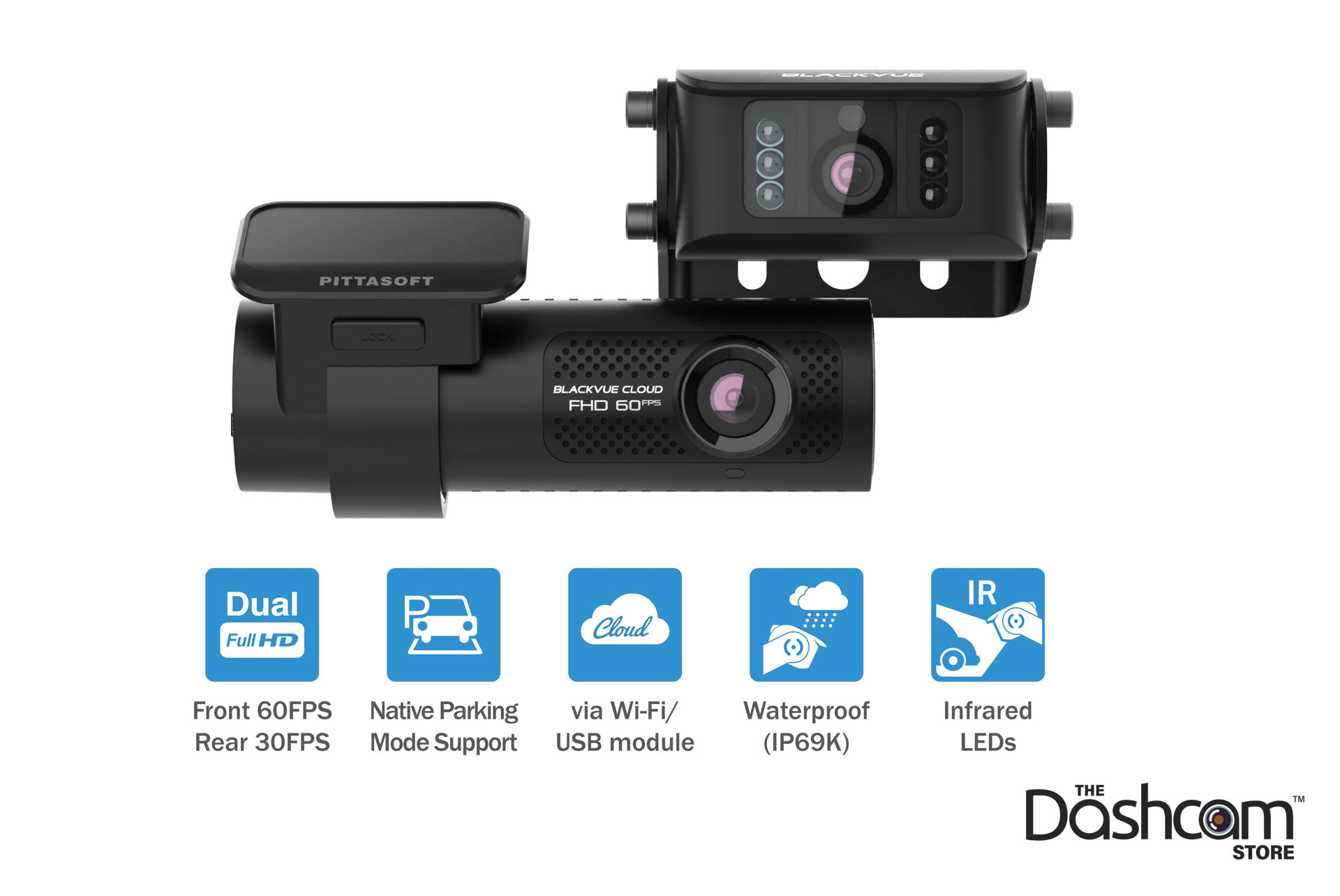 BlackVue DR770X-2CH-TRUCK Dash Cam w/ Exterior Rear Camera