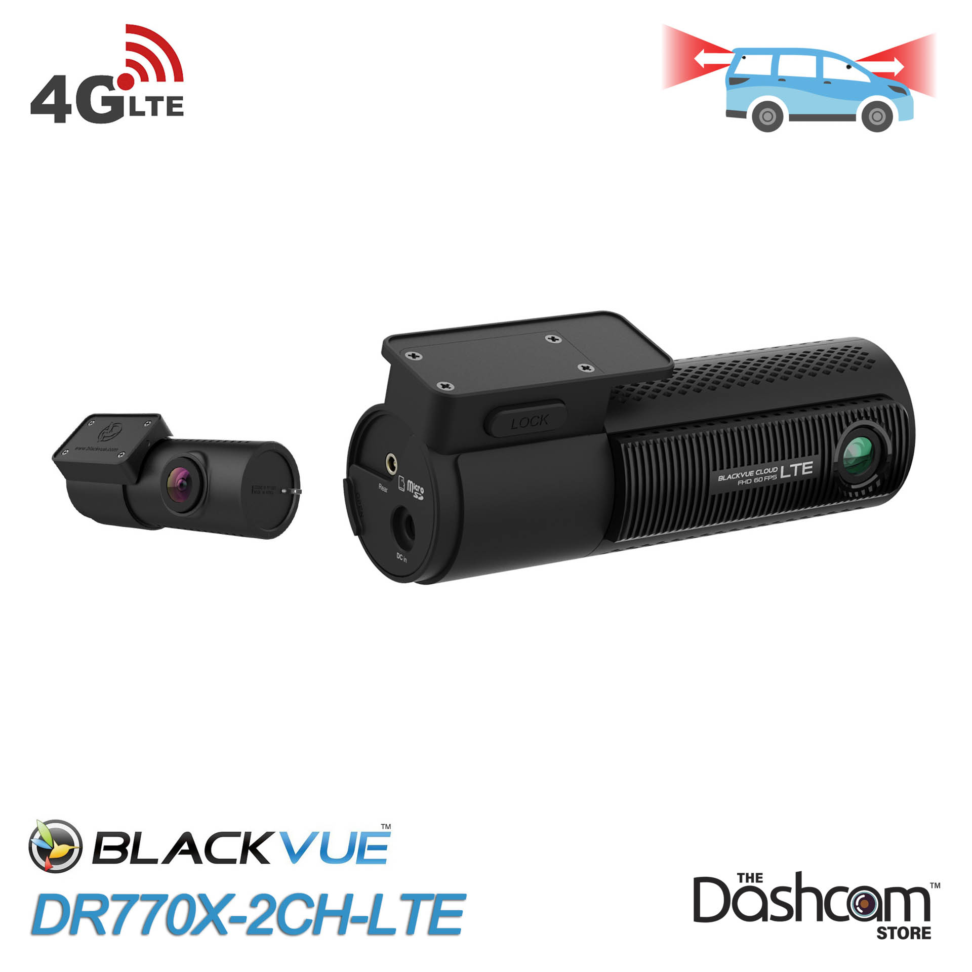 BlackVue DR770X-2CH-LTE/-IR Front & Rear OR Front & Interior
