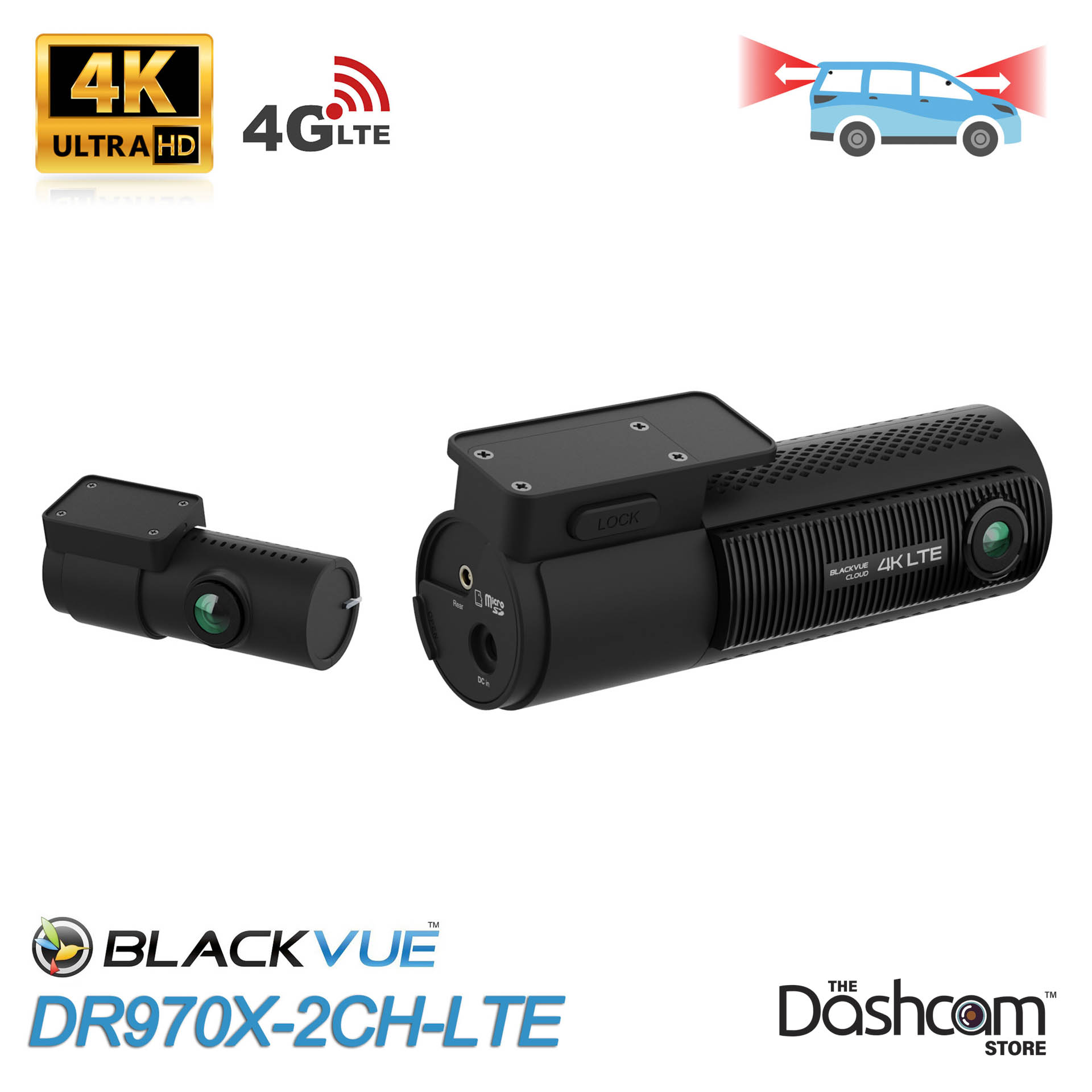 Auto Drive 4K 1080p Dash Cam with Snap and Save Button and Continuous Loop  Recording