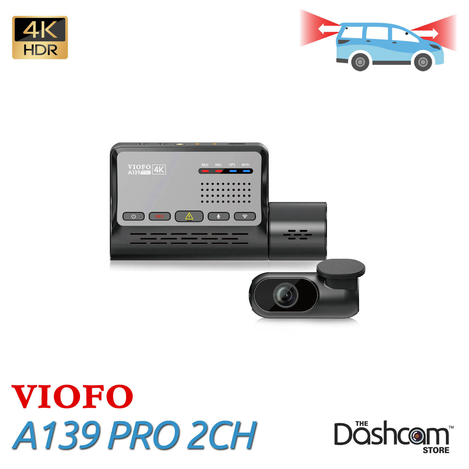 Shop VIOFO A139 PRO 2CH 4K Dual Lens Dash Cam, w/ GPS & WiFi