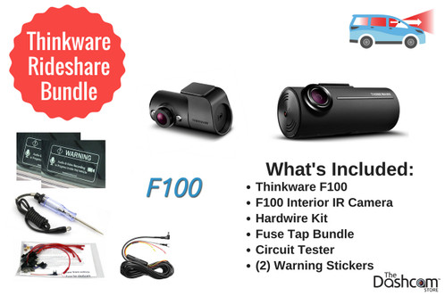 Thinkware F100 2CH Rideshare Bundle for Front + Interior Recording