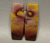 matched pair semi precious gemstone Mookaite Jasper cabochons 