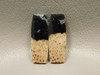 Petrified Palm Wood Matched Pair Cabochons #13