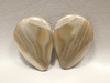 Polish Flint Matched Pair Loose Stone Cabochons #2