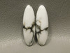 Cabochons Howlite Matched Pair Stones Designer Semi Precious Gemstones #10