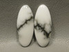 Cabochons Howlite Matched Pair Stones Ovals Semi Precious #14