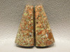 Copper Rose Semi Precious Gemstone Matched Pair Cabochons #16