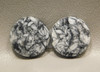 Pinolith or Pinolite Cabochons Matched Pair Austria Stones #24