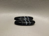 Matched Pair Black and White Stone Cabochons Tuxedo Agate #16