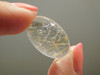 Rutilated Quartz Small Oval Crystal Semi Precious Gemstone #6