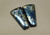 Covellite Metallic Blue Stone Cabochons Matched Pair for Earrings #2