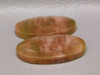 Rose Pink Royal Imperial Jasper Matched Pair Cabochon Stones #22