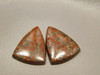 Kingston Ore Native Copper Rose Matched Pairs Cabochons #2