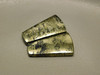 Apache Gold Matched Pair Cabochons jewelry making supplies #19