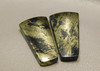 Apache Gold Matched Pair Cabochons Jewelry Stones #3