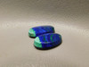 Azurite Malachite Blue Green Matched Pairs Cabochons Ovals #25