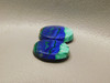Azurite-Malachite Matched Pairs Earrings Cabochons Blue Green #31