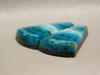 Chrysocolla Malachite Matched Pair Blue Cabochons for Earrings #12