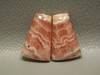 Cabochon Stones Pink Rhodochrosite Matched Pairs  for Earrings #12