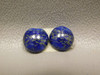 Cabochons Blue Stone Lapis Small 9 mm Round Matched Pairs #16