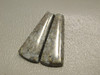 Mohawkite Matched Pair Cabochon Trapezoid Metallic Gemstone #10