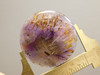 Cacoxenite Amethyst Quartz Purple Gold Gemstone Cabochon Round #40