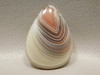 Gray Pink Banded Botswana Agate Translucent Stone Cabochon #15